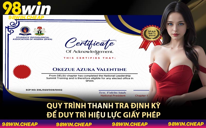 Quy trình thanh tra định kỳ để duy trì hiệu lực giấy phép
